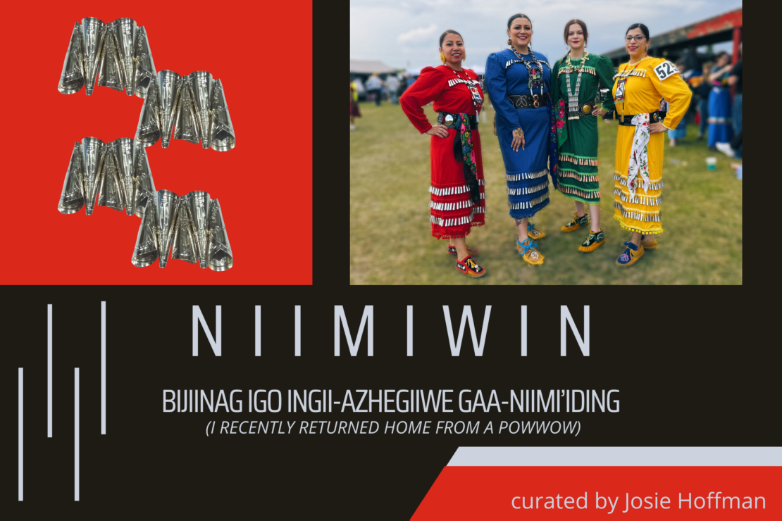 Go to All My Relations Arts, Emerging Curators Institute and the Native American Community Development Institute announce the debut of Niimiwin:  Bijiinag igo ingii-azhegiiwe gaa-niimi’iding